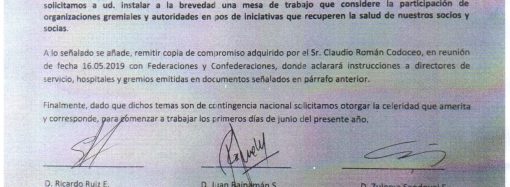 Carta Organizaciones 30 de mayo 2019