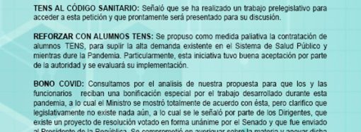COMUNICADO VIDEOCONFERENCIA CON EL MINISTRO PARIS Y RELACIONES LABORALES MINSAL
