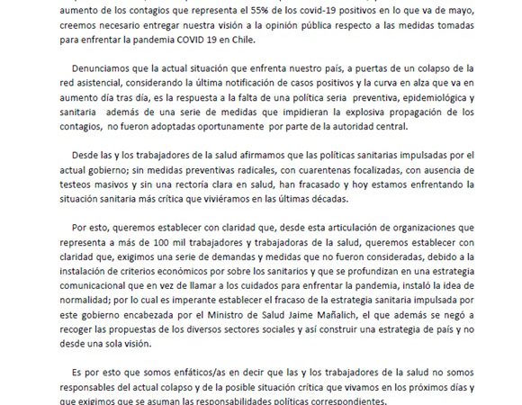 COMUNICADO SECRETARÍA DE SALUD