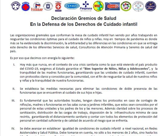 Declaración Cuidado Infantil