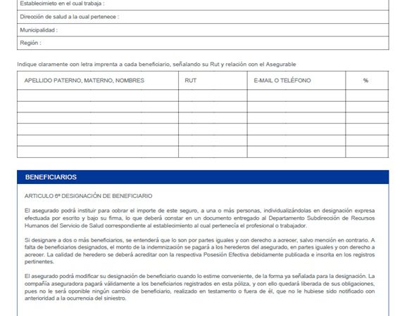 FORMULARIO SEGURO DE SALUD