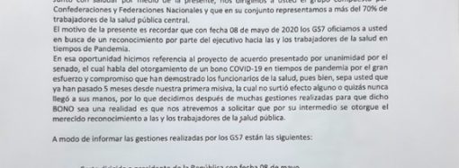 Cartas a Ministerios y el Presidente de la República