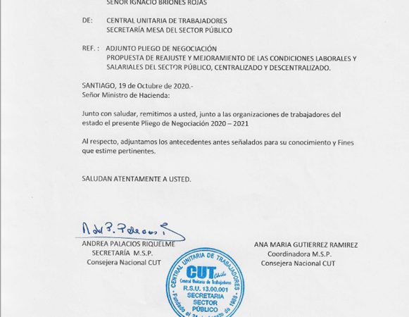 Pliego  de Negociaciones de la MSP año 2020-2021
