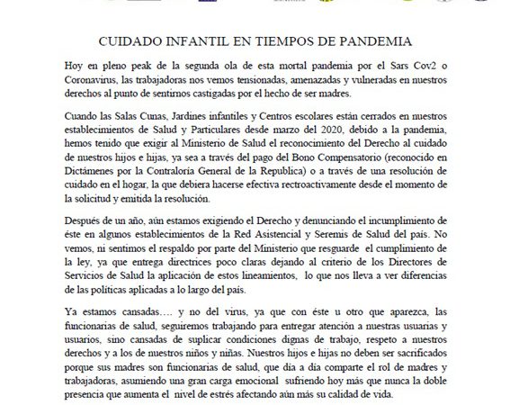 Declaración Cuidado Infantil 2021