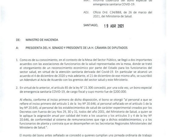 Oficio Ordinario N° 598