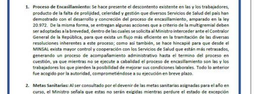 COMUNICADO REUNIÓN SR. MINISTRO DR. PARIS Y GREMIOS