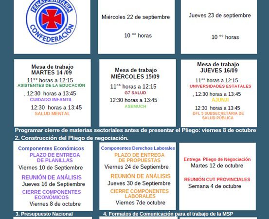 Cronograma Mesa Sector Publico 2021