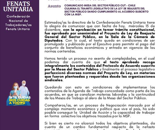 Comunicado Confederación 15 diciembre 2021