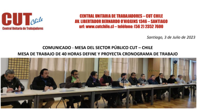 Comunicado – Mesa del sector publico CUT